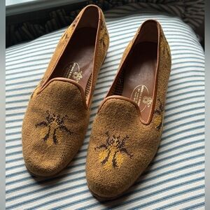 Stubbs & Wootton embroidered bee loafers